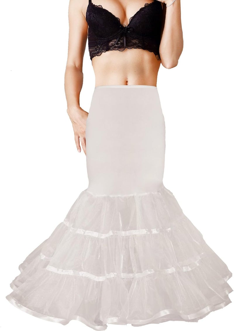 Shimaly Women Mermaid Petticoat Fishtail Underskirt Trumpet Crinoline for Mermaid Wedding Dress - Image 1